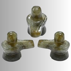 Image of Certified Labradorite Crystal Shivling for Home Puja - Premium 1.25 inch Shiva Lingam Crystal Healing Stones for Pooja, Vastu, Feng Shui, Reiki Healing and Meditation - Shiv Linga Gift