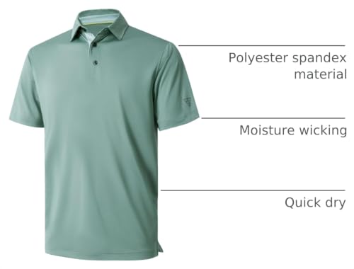 Image of Mens Polo Shirts Short and Long Sleeve Casual Solid Stylish Dry Fit Performance Designed Collared Golf Polo Shirts for Men