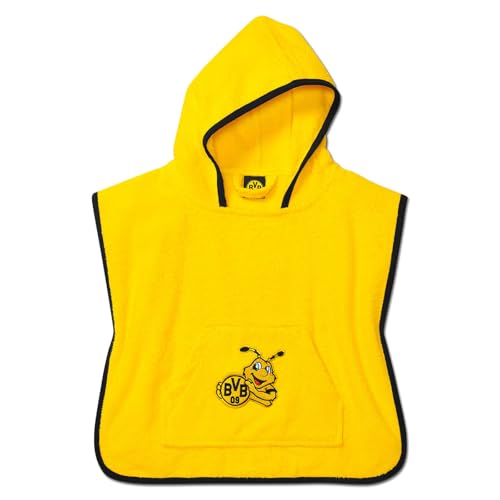 Borussia Dortmund BVB Badeponcho Emma 46 X 46 Cm Poncho de baño, Amarillo y Negro, Talla única Unisex niños