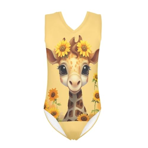 Image of Xpyiqun Swimsuits for Girls 3-14 V Neck Sleeveless Bathing Suit Summer Sport One Piece Swimwear Beach Swimming
