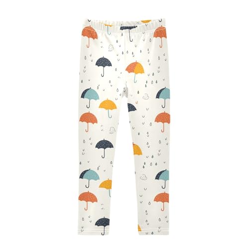 Girls Leggings Cute Umbrella Rain Soft Toddler Leggings for Girls Kids Pants Size 4T-10T