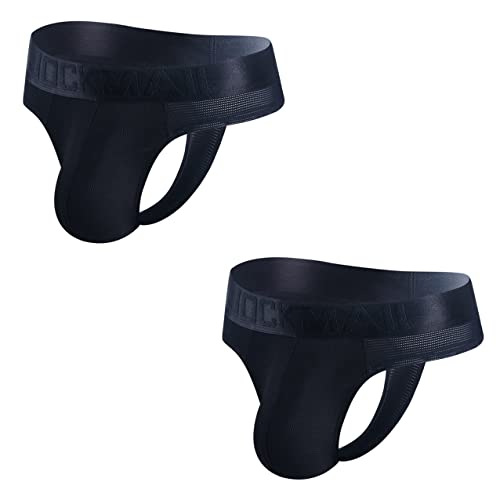 JOCKMAIL 2PCS/PACK Mens Underwear Thongs Briefs Comfortable Mens Sport Underwear Athletic Mens Underwear Thongs Pack