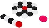 Sagar Prem 6mm Acrylic Sheet Carrom Board Coin and Striker Set Pack of 25 Solid