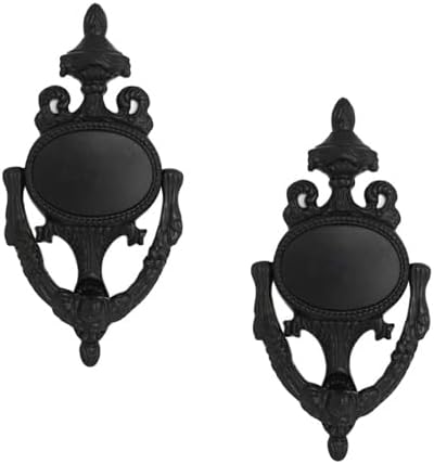 "Charchemish" Black Antique Iron Door Knocker for Door Front - Exterior for Home Iron Door Knocker- (Pack of 2 Black Powder Coated Finish)