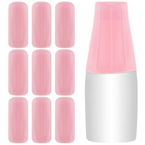 NACHLYNN 10 Pack Silicone Bottle Covers Pink Silicone Travel Size Container Sleeves Travel Bottle Covers Reusable Travel Sleeves for Toiletries for Men Women Travel Toiletry Bag Accessories