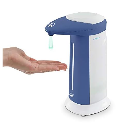 Commercial Care Touchless Soap, Hand Sanitizer Dispenser – Battery Operated Automatic Soap Dispenser with Dripless Design, Motion Sensor, Easy Clean (355 ml / 12 oz)