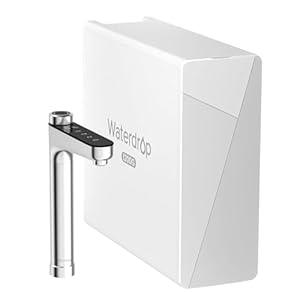 Waterdrop X12 Reverse Osmosis System, 1200G Fast Flow Reverse Osmosis Water Filter, 11-Stage Filtration Tankless RO System, 3:1 Pure to Drain, Alkaline Mineral PH, LED Faucet, Under Sink