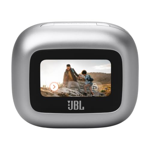 Image of JBL Live Flex 3,Hi-Res Audio True ANC TWS,Smart Case with Touch Display,50H Playtime,Wireless Charging,6 Mic,Multipoint Connection,Ip55 Proof,in Ear Headphones App,Personi-Fi 3.0(Silver)