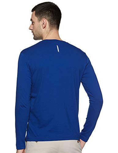 Image of Van Heusen Men Athleisure Regular Fit T-Shirt - Cotton Rich - Crew Neck, Long Sleeve, Printed