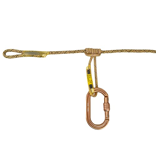 Image of RNA 8mm Resc Tech Tether System - 9ft Lightweight Saddle Hunting Tether with TRC Prusik Loop & Omega Raider Screw-Lok Carabiner - Made in USA