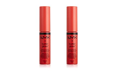 NYX Cosmetics Butter Lip Gloss Peach Cobbler (Pack of 2)