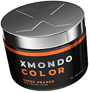 XMONDO Color Super Orange Hair Healing Semi Permanent Color - Vegan Formula with Hyaluronic Acid to Retain Moisture, Vegetable Proteins to Revitalize Hair, and Bond Building Technology, 8 Fl Oz 1-Pack