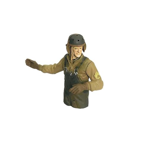 Siiykic RC Tank 1/16 Scale US Army WWII Tank Captain Soldier Model Painting Completed