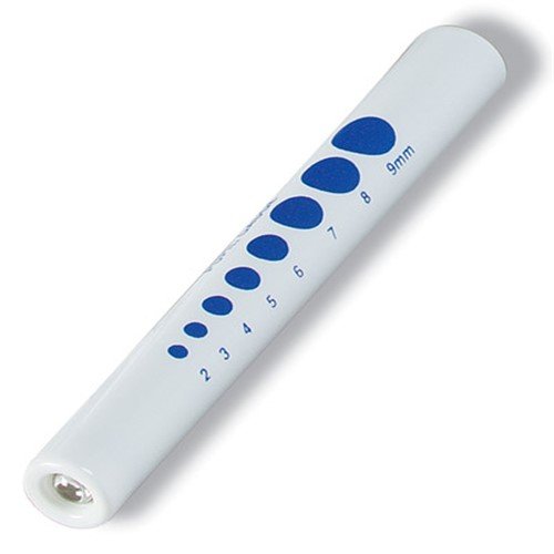 Prestige Medical Pupil Gauge Disposable Penlight, White, 0.80 Ounce