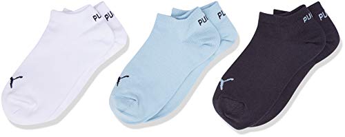 PUMA Invisible 3p Sport, Bianco (D.Blue/L.Blue/White 823), Unica (Taglia Produttore: 27/30) (Pacco da 3) Bambino