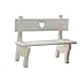 PULABO Petite chaise ornement fée jardin miniatures Mini bois accessoires pour la maison banc modèle Micro paysage accessoires Bonsai Craft - blanc, 6.5x12.5x16.5 cm nouveau publié et populaire Prati