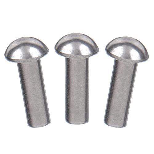 Usa Fittings 3/16" Diameter X 1" Length Solid Steel Round Head Rivet, Annealed Qty 50 #TOP7
