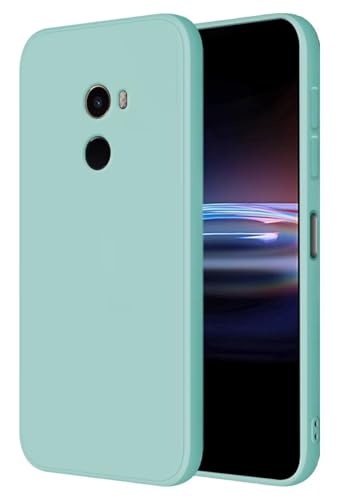 HONLEN Funda Compatible para Xiaomi MI Mix 2 Case, (5.99' Inches) Líquida TPU Silicona Cover con Anti-Rasguño, Cáscara Suave Cubierta Cian Claro