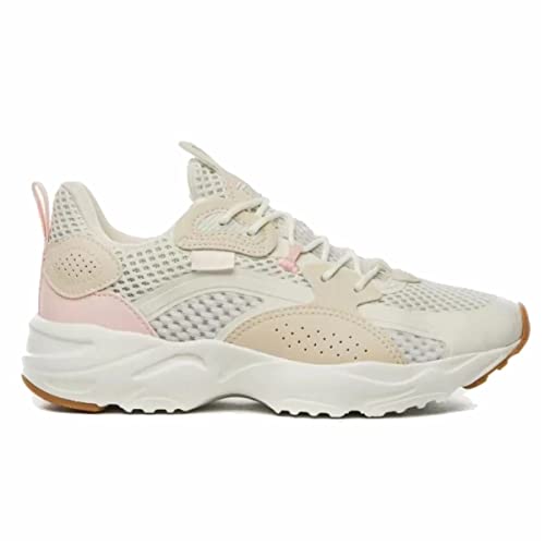 Tenis Fila Tracer, Feminino, Branco/Bege/Rosa Claro, 38