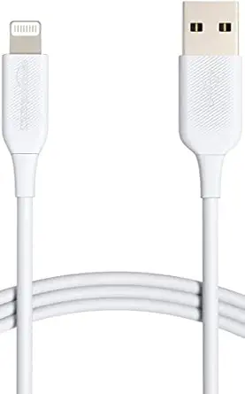 amazon basics New Release Abs Usb-A To Lightning Cable Cord, Charging Mfi Certified Charger For Apple Iphone,Ipad Tablet (3-Ft,White)