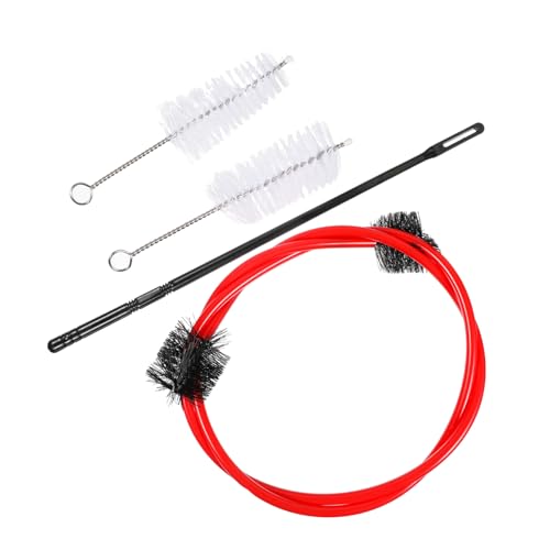 Ipetboom 4pcs Trumpet Cleaning Kit Cornet Maintenance Brush Set for Flute Cornet Cleaning Brush for Instrument Care