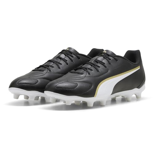 PUMA King 20 Play FG/AG Fußballschuh, Unisex, Schwarz/Weißgold, 10.5 UK – Ansicht 3