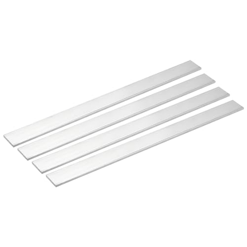 uxcell - uxcell Square Aluminum Flat Bar, 4pcs 1/8" Thickness 1" Width 12" Length Square Aluminum Bar 6061 Aluminum Flat Plate, 3 x 25 x 305mm T6511 Solid New Mill Stock