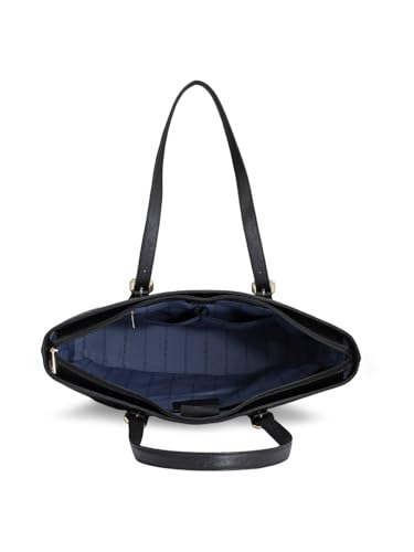 Image of Da Milano Genuine Leather Black Tote (Large)