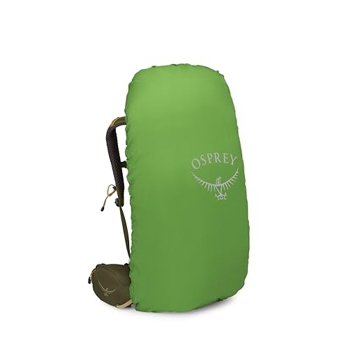 Image of Osprey Kestrel 48L Men's Backpacking Backpack, Green L-XL | hiking pack, camping gear, overnight trail pack, waterproof raincover, rain cover included, waterproof storage, dry bag