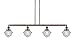 Innovations 214-AC-S-G534 4 Adjustable Island Light, Antique Copper