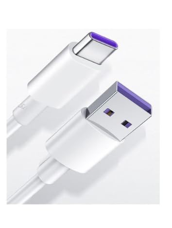 Original Super fast charger compatible For Huawei USB 5A Type C Cable P30 P20 Pro lite Mate20 10 Pro P10 Plus lite White