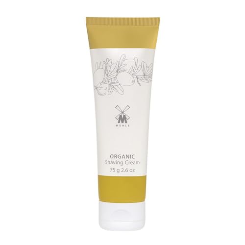 MÜHLE Organic Shaving Cream | Natural Shaving Cream with Argan Oil & other Essential Oils | TSA Travel Size Friendly | BDIH Certified | 100% Vegan | 75mL (2.5 oz) Squeeze Bottle