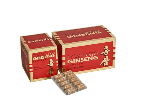 KGV Koreanischer Reiner Roter Ginseng 200 Kapseln je 300 mg Ginsengwurzel-Pulver Arzneimittel mit 6-jährigem Panax Ginseng