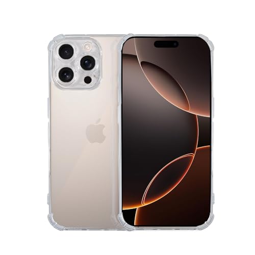 Image of 7SEVEN Compatible with iPhone 16 Pro Max Transparent Back Cover Soft TPU Silicone Case Shockproof Flexible Bumper Raised Camera Edges Protection Slim & Lightweight Crystal Clear Protective Phone Case