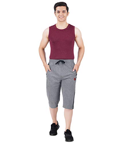 Image of FEEL TRACK Men's Regular Fit Three Fourth Capri (Pack of 2)