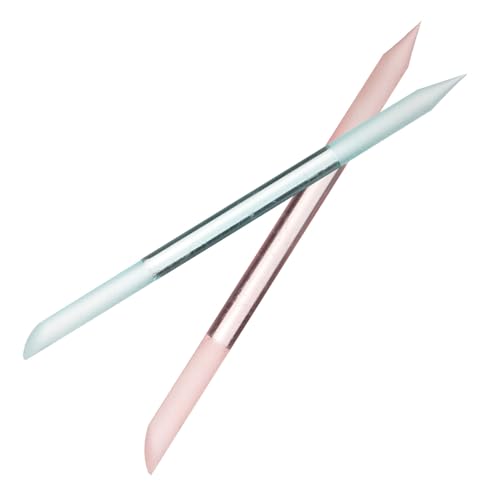 BAZEITFLOW 2 piezas Limas de Uñas de Vidrio Cilíndricas Pulidoras Profesionales Duraderas para Manicura Lijado Suave y Pulido Elegante Aptas para Salón y Hogar