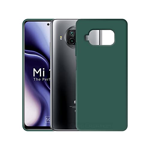 Image of Case Creation Liquid TPU Silicone Cover for Mi 10i 5G Soft Case,Anti-Dirty Slim Case Frosted Matte Cute Candy TPU Raised Bezel (Splash of Color) Back Case Cover for Xiaomi Mi 10i 5G -Lake Green