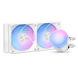 Ocypus Delta L24 ARGB CPUクーラー 簡易水冷 240mm、レイヤーARGBライティングエフェクト、TDP 280W、低ノイズポンプ、高性能4ピンPWM ファン、最大2000 RPM、AMD AM4/AM5、Intel LGA 115X/1200/1700/1851対応(ホワイト)