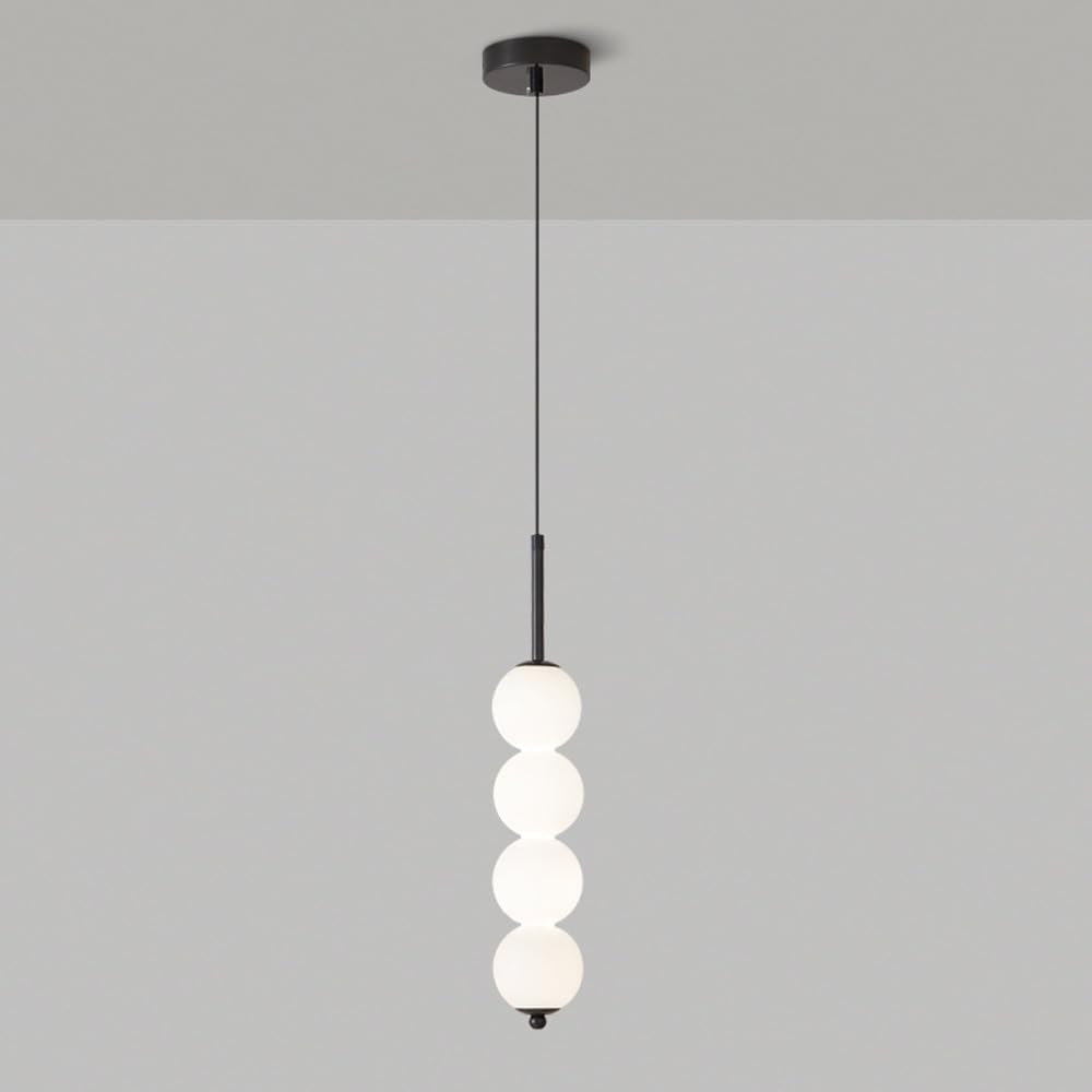 HYJAUSXB Ceiling Light Chandelier French Simple White Glass Lampshade Globe-Shaped 6W Lamp LED for Kitchen Island Bedroom Dining Room Foyer Living Study