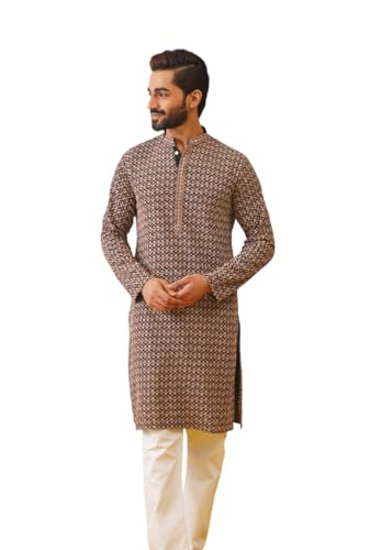 Image of Jompers Men's Cotton Embroidered Regular Kurta Sets