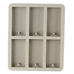 Hainice Zeep schimmel siliconen mal diy multifunctionele bakvorm grijs 6 gavity rechthoekige mal keuken tool craft