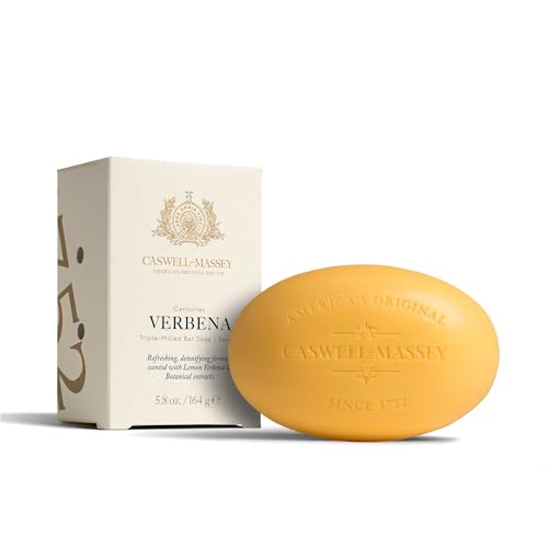 Image of Caswell-Massey Triple Milled Centuries Verbena Bar Soap, Scented & Moisturizing Bath Soap For Men & Women, Made In The USA, 5.8 Oz
