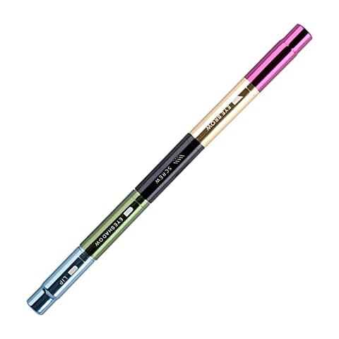 Pleenild 4 In 1 Makeup Brushes Detachable Multi Section Makeup Tool Multifunctional Portable Makeup Brush for Eyeshadow Blend Brows Lip,Multicolour Cover