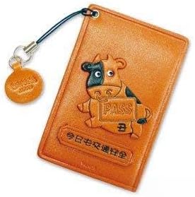 Zodiac/Cow Leather Animal Pass/ID/Credit/Card Holder/Case *VANCA* Handmade in Japan