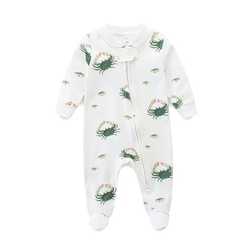 Image of Babymine Baby Girl Boy Clothes Zipper Sleepers,Long Sleeve Romper Cotton Toddler Pajamas,Onesie Outfits Newborn Footies