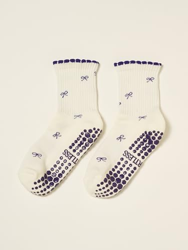Image of Shapes Studio Half Calf Grip Socks, Cute Fruit Pilates Socks, Ruffle Socks, Non-Slip for Barre Yoga