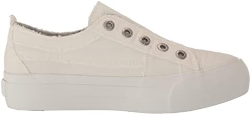 Blowfish Malibu Women's Sadie Sneaker, White Smoked 16oz Canvas, 8 | Image 5