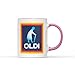 Oldi Woman - Taza para cumpleaños, Navidad, regalo divertido, regalo para la celebración del día de la madre, diseño antiguo, té, mango resistente, microondas, sublimación cerámica (mango rosa Prime)