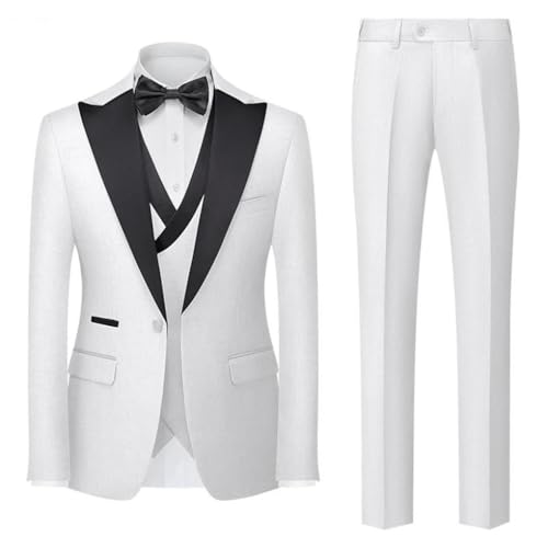 Men's Suit 3-Piece Wedding Party Dress Coat with Pants Vest Male Sets2