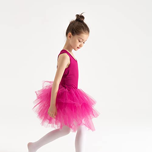 Image of Girls' Camisole Dance Tutu Leotard with Fluffy 4-Layers Ballet Dress for Ballerina (18 Months - 7 Years)